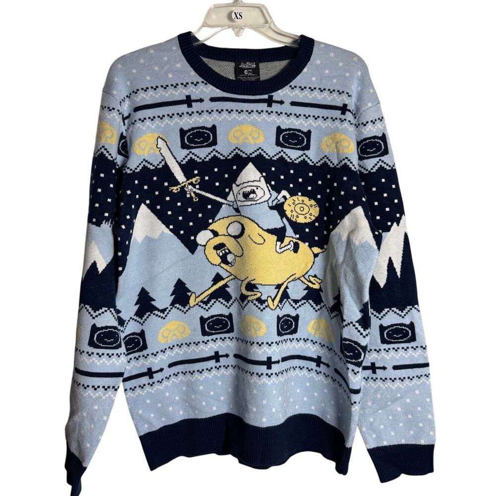 CARTOON NETWORK Adventure Time Finn & Jake Sweater Size M